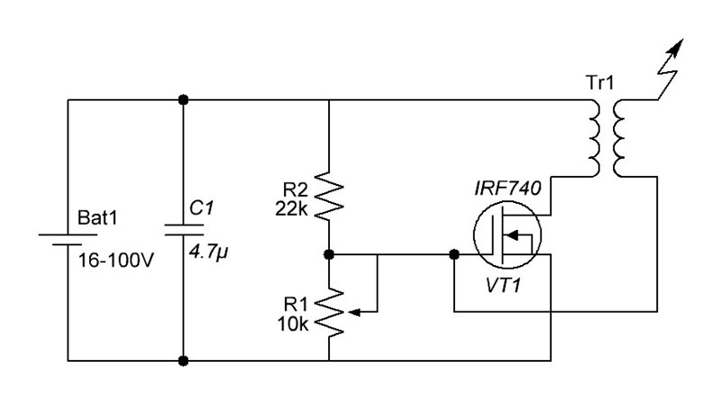 Схема Качера на полевом транзисторе