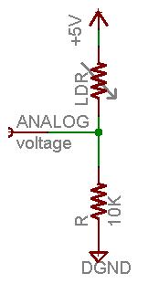 Схема подключения фоторезистора к Arduino