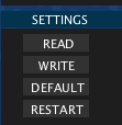 read settings OSD GUI